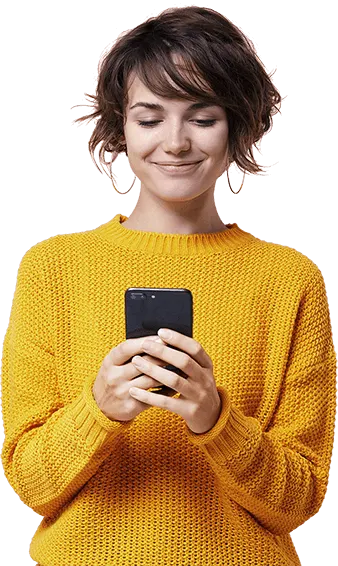 Mobile App Development NZ | Expert in iOS & Android Apps | Mobile Web Apps Specialist 2 Image of a girl holding a mobile phone