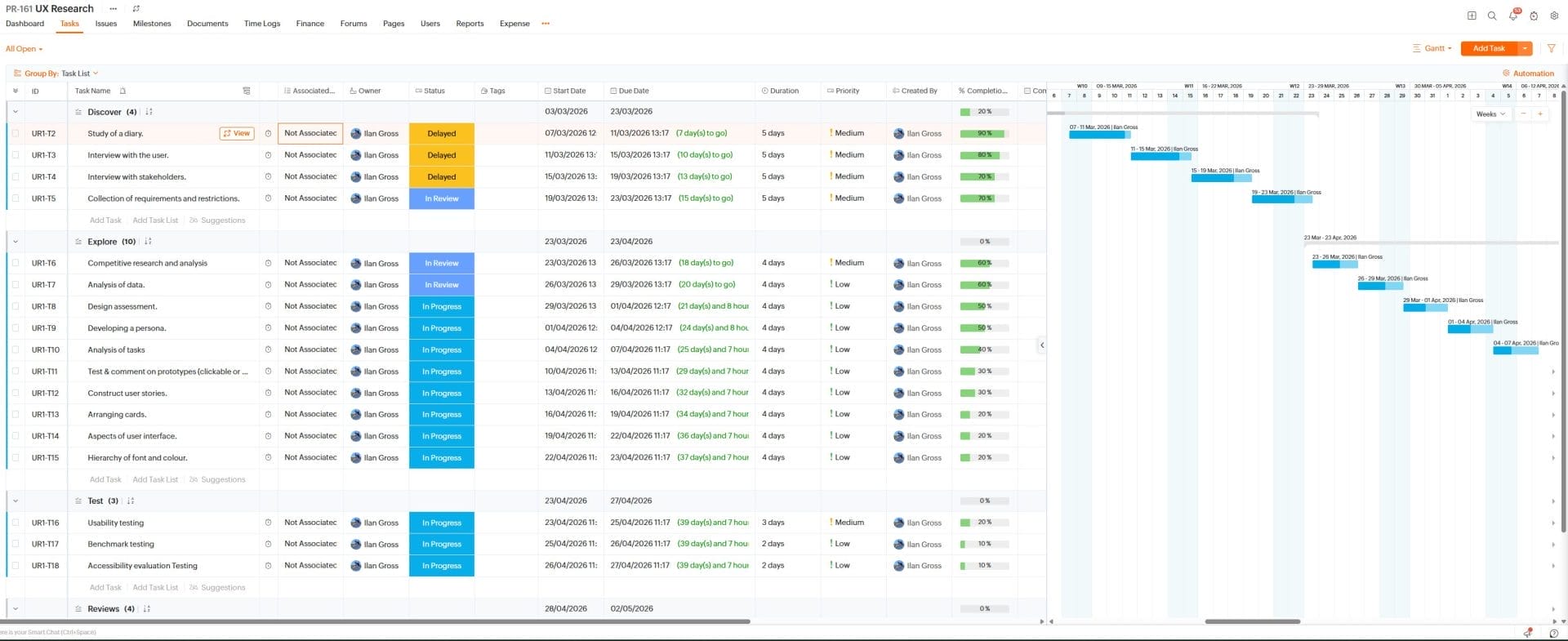 Lumens quoting and capacity planning for Zoho projects 7